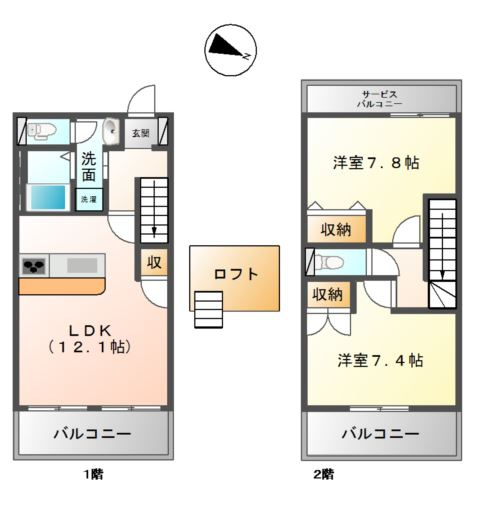 グランドゥールⅡの間取り