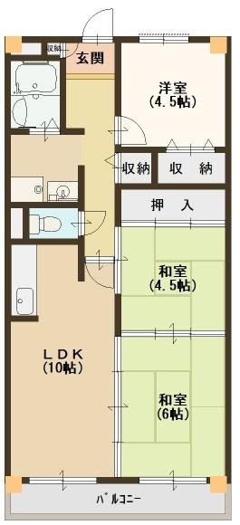 レジデンスウエストアロウ夕陽ヶ丘の間取り|図面・画像と現況が相違する時は現況を優先させていただきます。