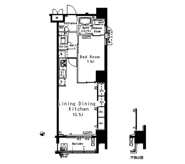 【間取り】 | パークアクシス八丁堀