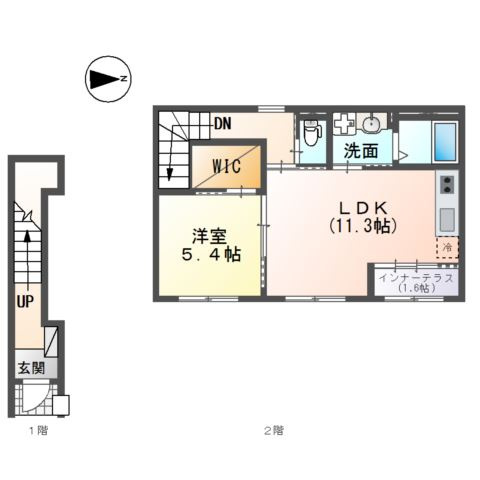 栗森2丁目新築アパートの間取り