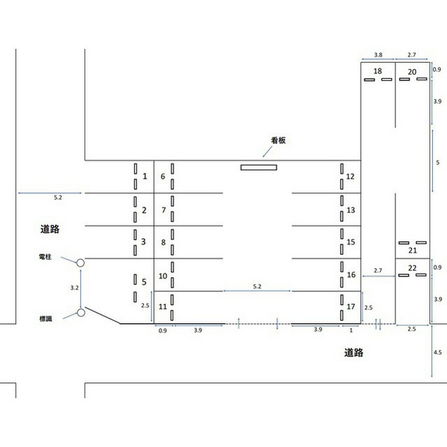 岐阜市島田中町の駐車場の間取り