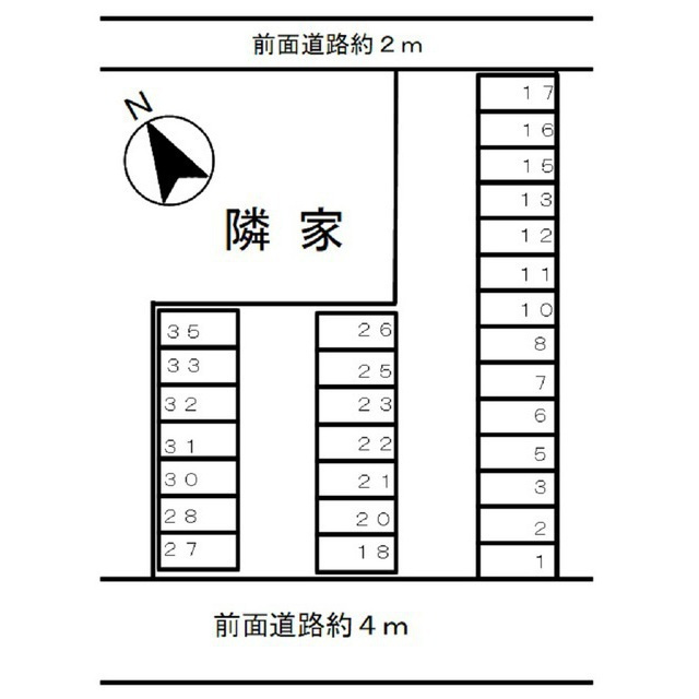 岐阜市福光東１丁目の駐車場の間取り
