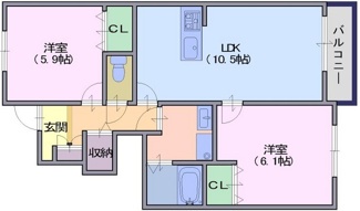 【間取り】 | サンリット雅3