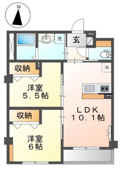 【間取り】 | メゾンボヌールＡ