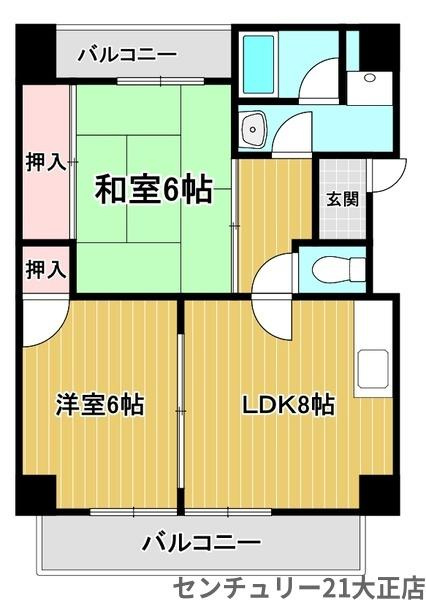 ハーバーウィンズ天保山の間取り|★２LDK★