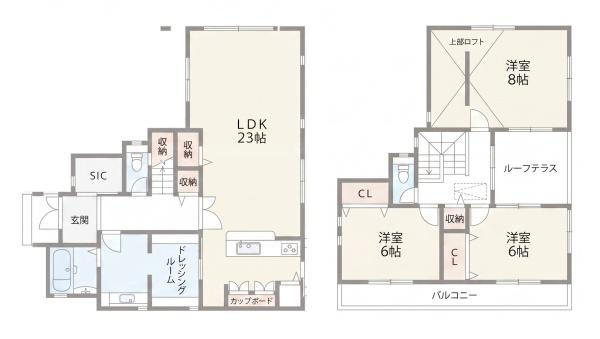奈良市鳥見町２丁目 ／新築一戸建の間取り
