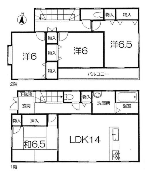 奈良市大安寺３丁目　一戸建の間取り