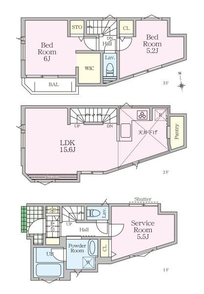川崎市高津区久地４丁目の新築一戸建の間取り