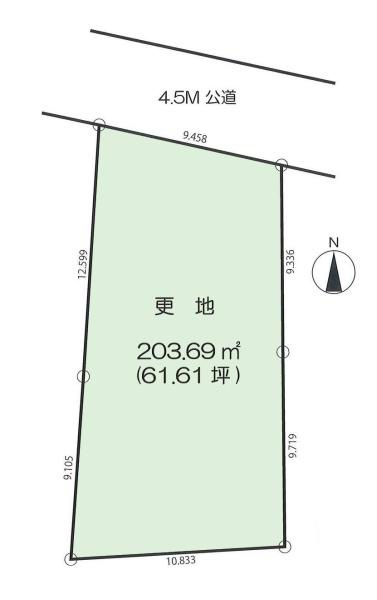 横浜市港南区港南３丁目の売地の土地図