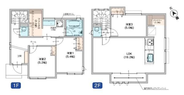 横浜市緑区東本郷６丁目の新築一戸建の間取り