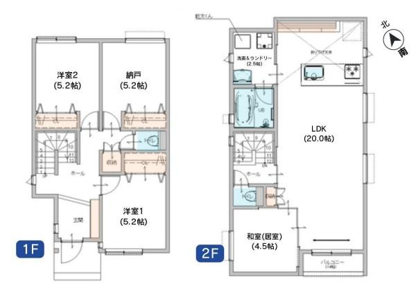 横浜市緑区東本郷６丁目の新築一戸建の間取り