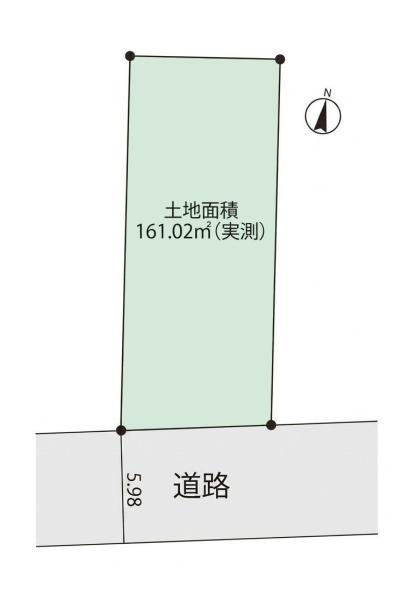 平塚市老松町の売地の土地図