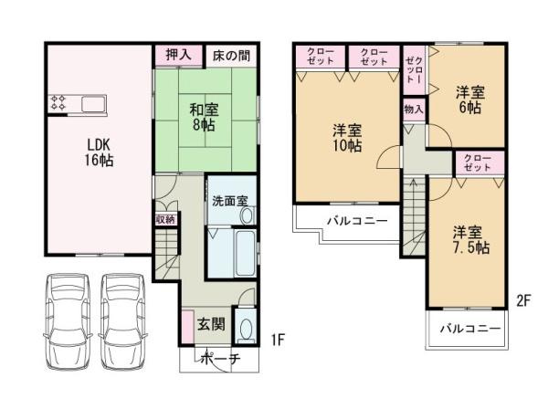 和歌山市梅原　中古戸建の間取り
