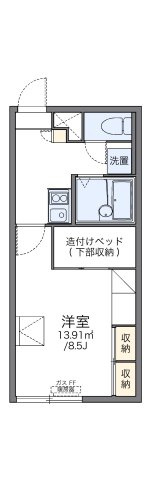 レオパレスドリームイン　室蘭の間取り