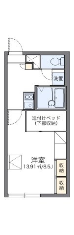 レオパレス若草の間取り