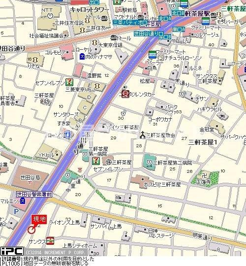 パークウェル三軒茶屋【おとり物件なし】#学生・社会人にオススメ！初期費用分割払いOK！の地図