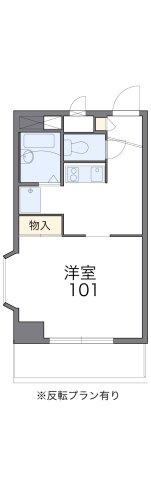 レオパレスエムズ・ベイコートの間取り|代表的な間取のため実際の間取とは異なる場合があります
