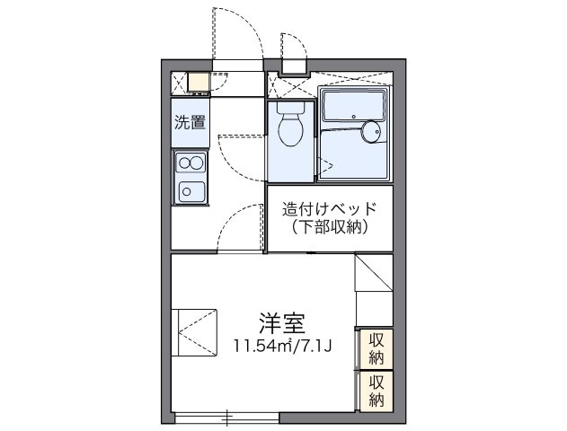レオパレスオーチャードの間取り
