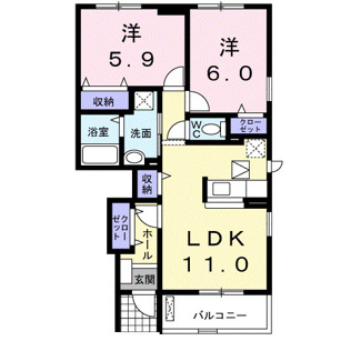 【間取り】 | ヴィラ　カリーノ