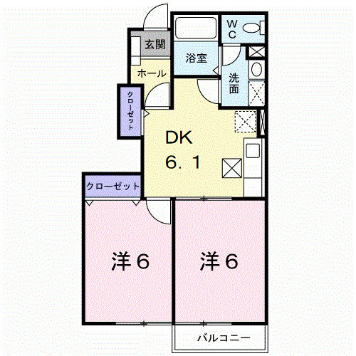 フィオーレⅡの間取り