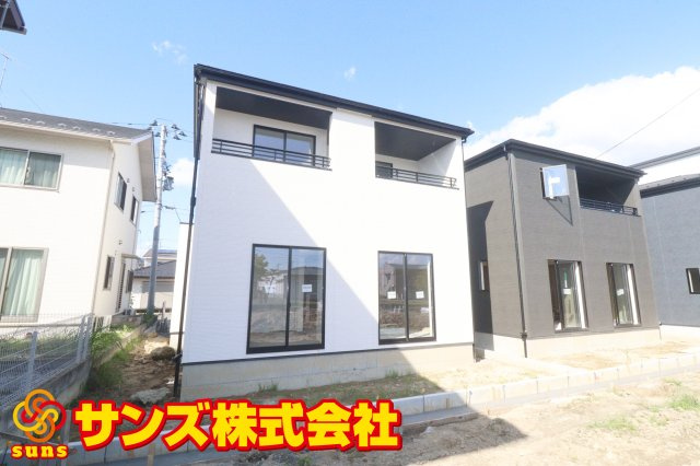 郡山市日和田町字南原　　　1号棟　　　日和田小学校、日和田中学区の外観|南西側から見た外観
