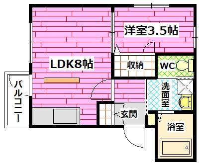 月光府中大通の間取り