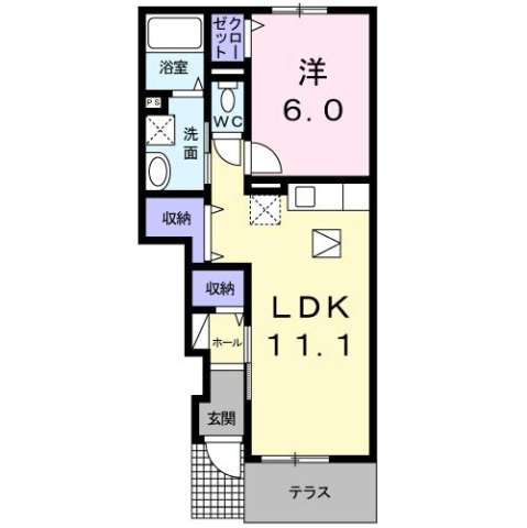 ボヌールエスパスⅣ番館の間取り