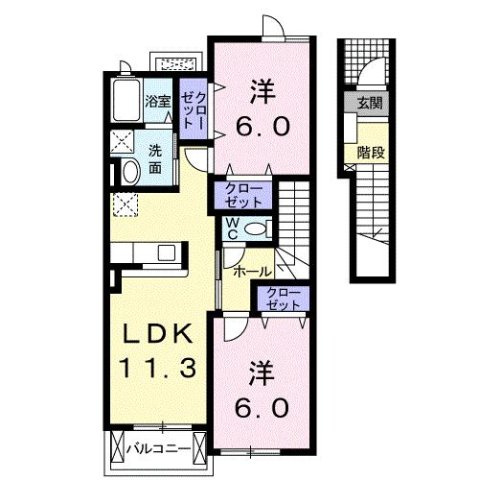 パインブライトⅡＢの間取り