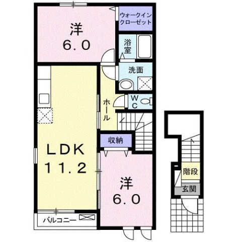 サニーガーデンＢの間取り