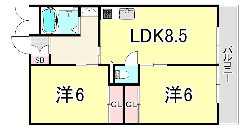 グランツ武庫川の間取り