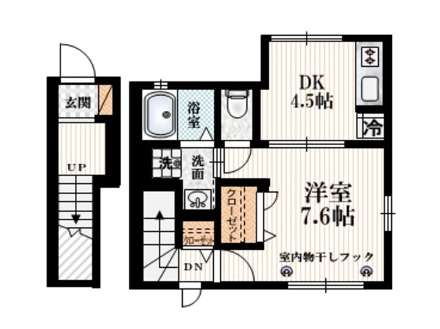 カーム　メジロの間取り|★１フロア２世帯★