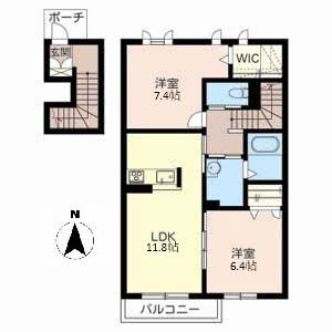 シャーメゾン塩屋の間取り