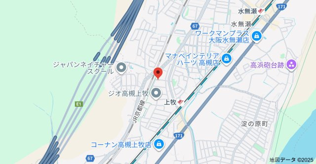 グランデ上牧の地図