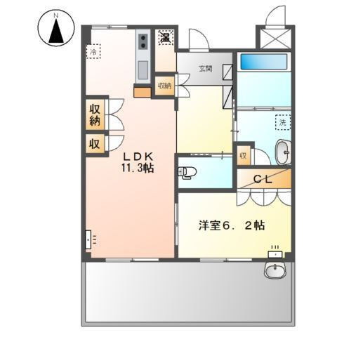 グランデ上牧の間取り
