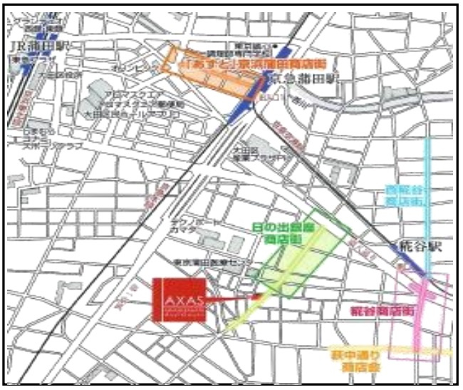 AXAS南蒲田アジールコートの地図