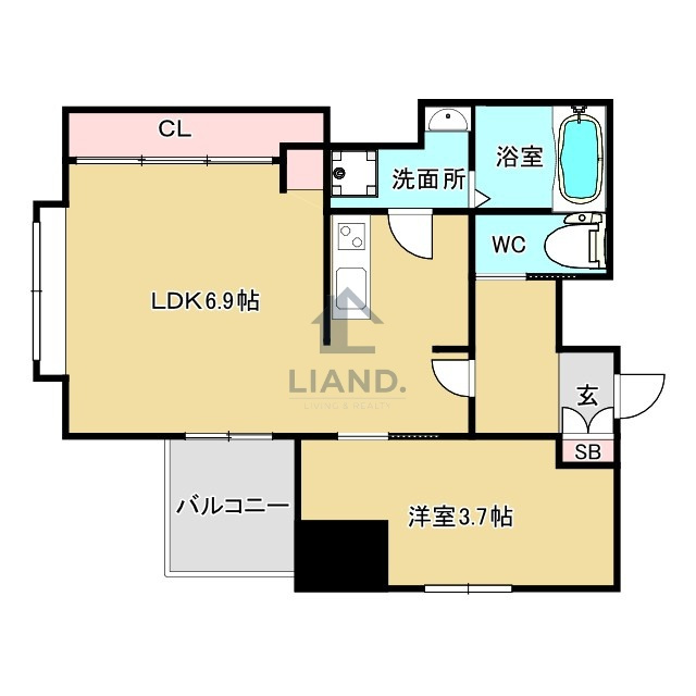 BLANC TOUR HAKATA　住吉小学校区の間取り|BLANC TOUR HAKATA