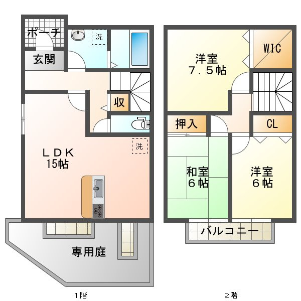 アルスクレストⅡ2棟の間取り