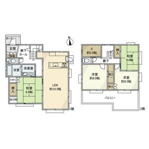 【間取り】 | 米が瀬町戸建