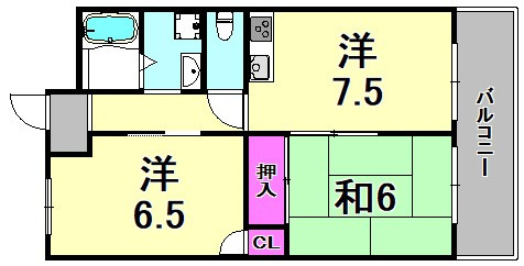 メゾンマツバの間取り