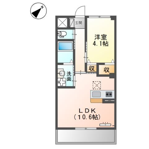 パレスシェリール河崎の間取り