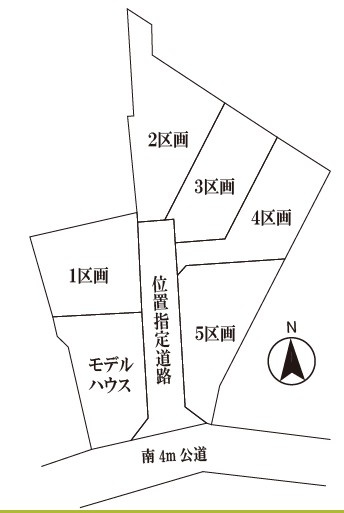 中野区沼袋4丁目　建築条件付き売地　全5区画の土地図|区画図

現地ご見学希望・資料請求などお気軽にお問い合わせ下さい！
03-5990-5201