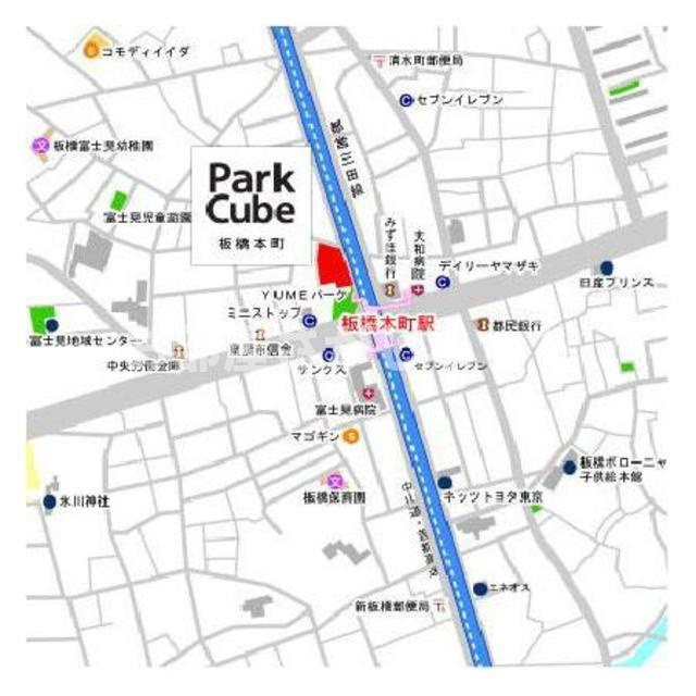 パークキューブ板橋本町【おとり物件なし】#学生・社会人にオススメ！初期費用分割払いOK！の地図