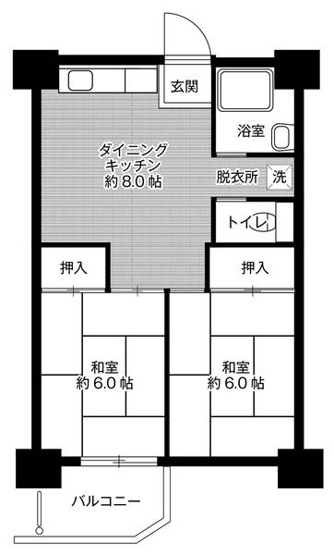 【間取り】 | ビレッジハウス泉北栂タワー1号棟