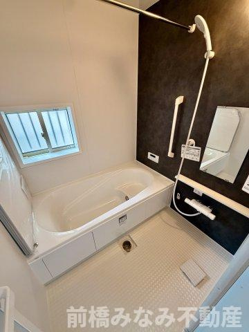 【新築】玉村町南玉　A号棟(全２棟)　ハートフルタウン　新築建売分譲の浴室|コンパクトで使いやすいお風呂です