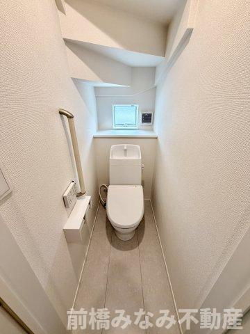【新築】玉村町南玉　A号棟(全２棟)　ハートフルタウン　新築建売分譲のトイレ|トイレもきれいです