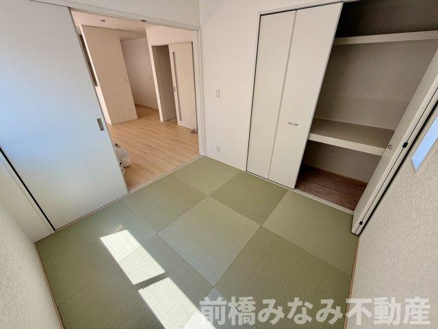 【新築】前橋市大利根町第2　１号棟(全２棟)　クレイドルガーデン　新築建売分譲の和室|来客時にも便利な和室付き