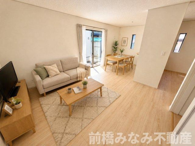 【新築】前橋市大利根町第2　１号棟(全２棟)　クレイドルガーデン　新築建売分譲の居間・リビング|リビングです