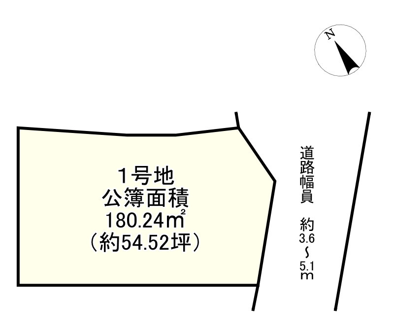 野洲市冨波甲　1号地　売土地の土地図