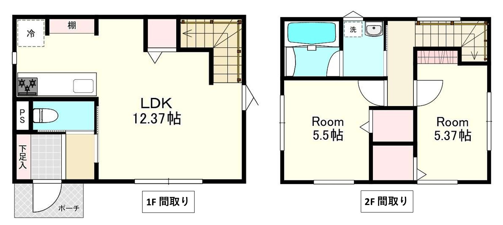 長根貸家の間取り