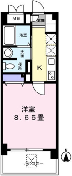 湘南アビタシオンの間取り|8.65帖の広い洋室